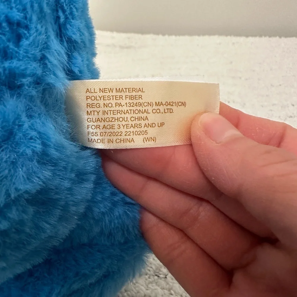Blue Dinosaur Stuffed Animal with Heart
